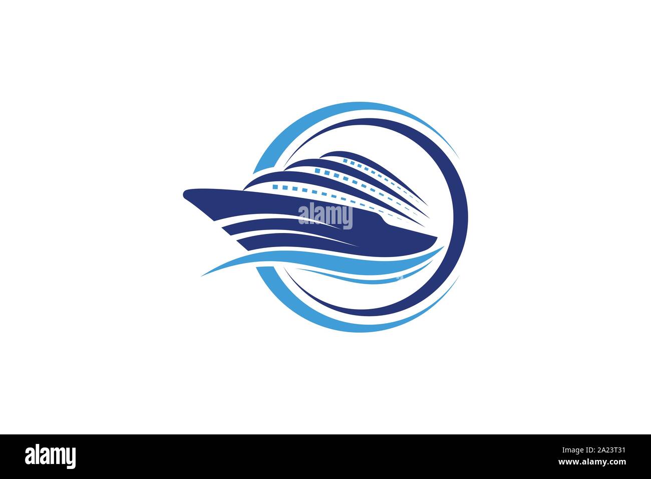 Logotipo BARCO, barco de vela náutica icono diseño vectorial, barco barco mar logo, Logotipo de cruceros icono diseño ilustración vectorial de plantilla Ilustración del Vector