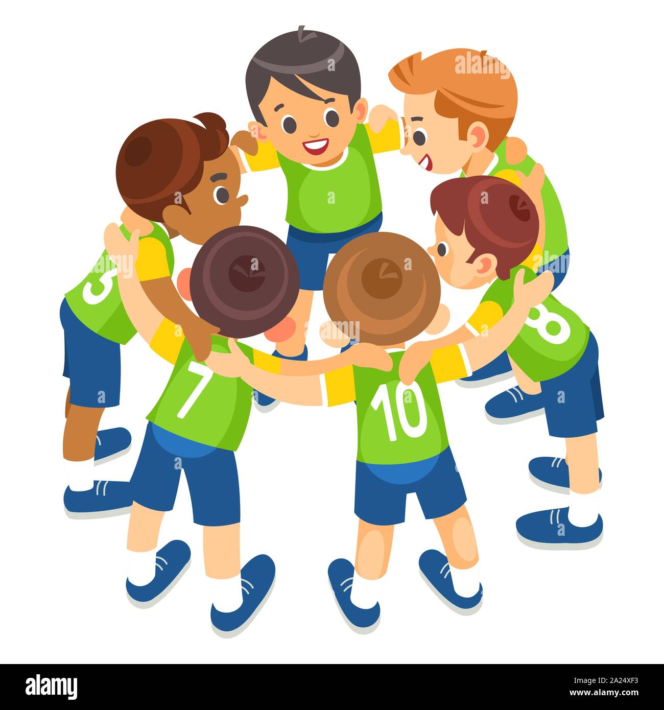Los niños juegan deportes. Los niños Equipo Deportivo Naciones listo para jugar el juego. Los niños deporte en equipo. Juventud Deportes para niños. Muchachos en uniformes deportivos Imagen Vector de stock - Los niños juegan deportes. Los niños Equipo Deportivo Naciones listo para jugar el juego. Los niños deporte en equipo. Juventud Deportes para niños. Muchachos en uniformes deportivos Imagen Vector de stock -