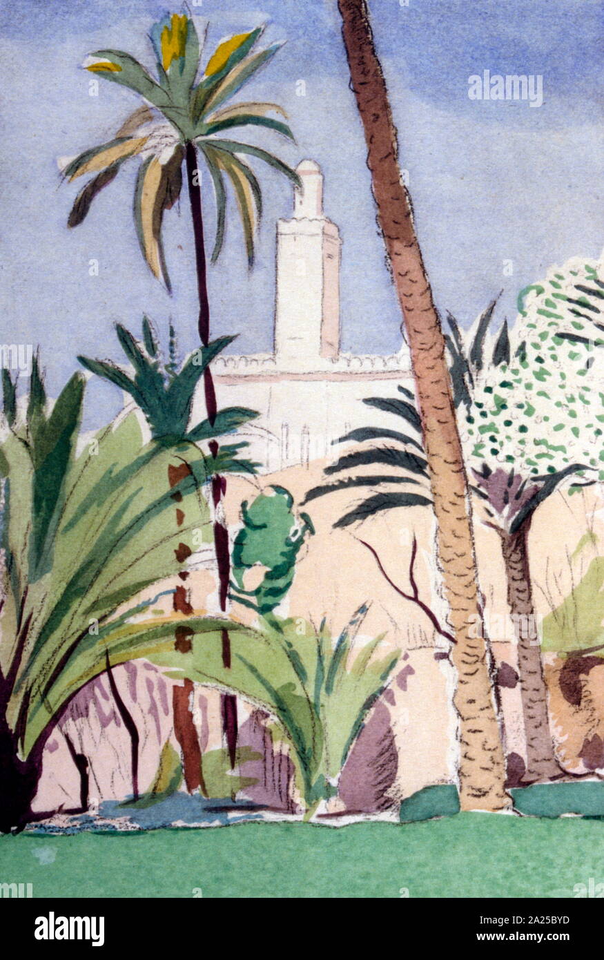 Órgano digestivo Anzai Puntuación Escena de Argelia 1925 por Albert Marquet (1875 - 1947), pintor francés,  asociado con el movimiento Fauvist. Que inicialmente se convirtió en uno de  los pintores Fauve y un amigo de toda