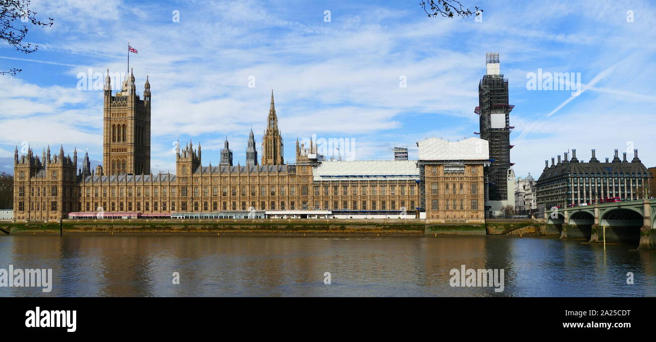 Las casas del parlamento, Londres, Reino Unido. Foto de stock