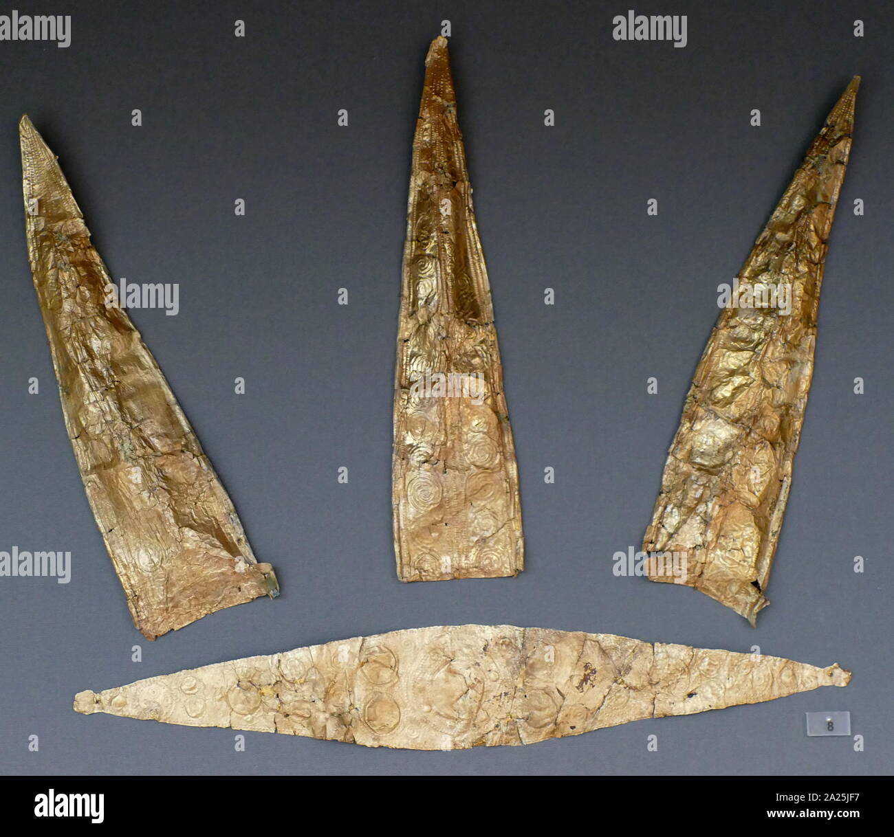 Objeto de la tumba de oro Pylos Tholos tumbas; siglo XIV a.C