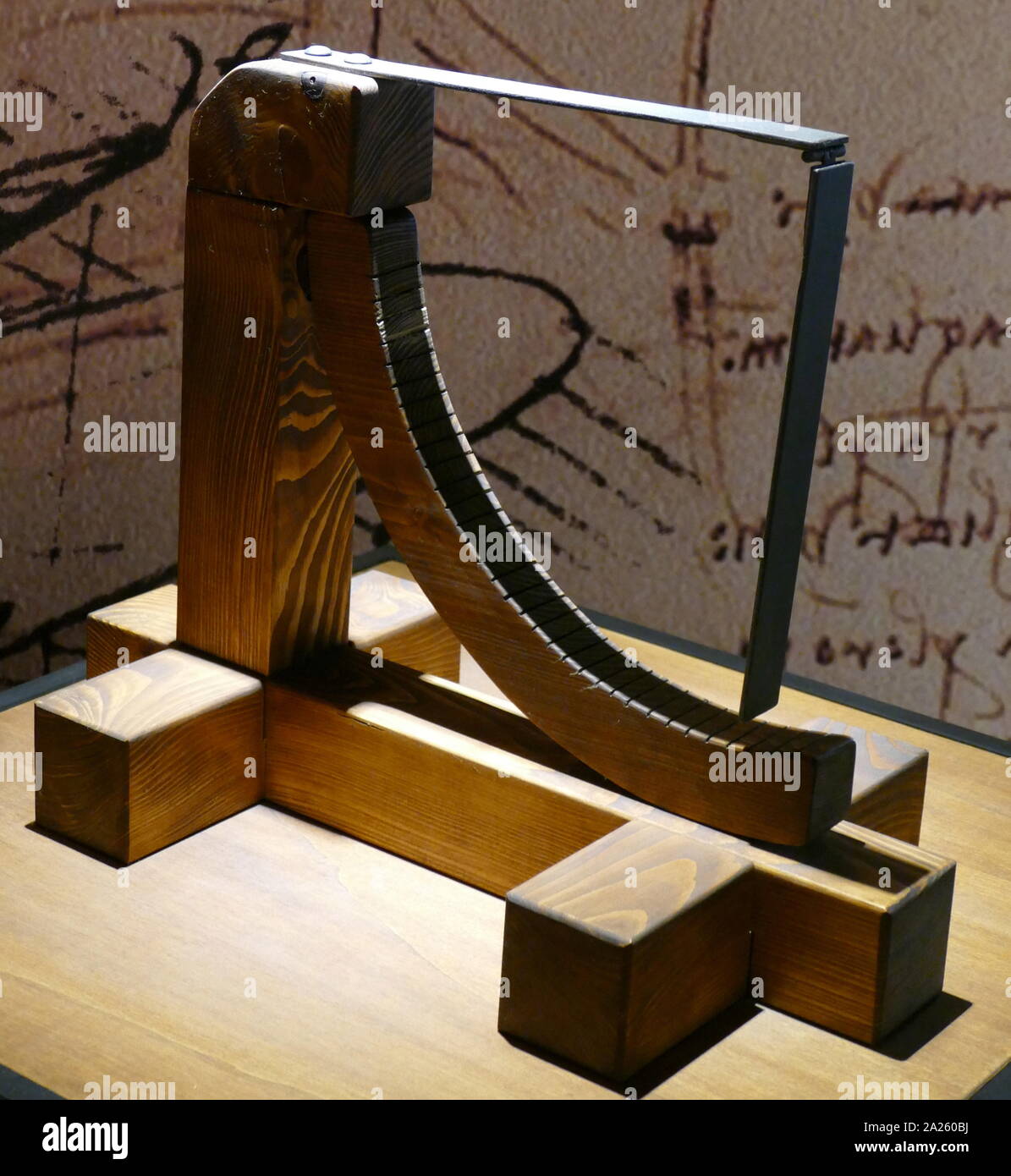 Modelo de un anemómetro, utilizado para determinar la velocidad del viento;  sobre la base de un dibujo de Leonardo da Vinci (1452-1519), artista  italiano y polímata; Codex Arundel folio 249 v Fotografía