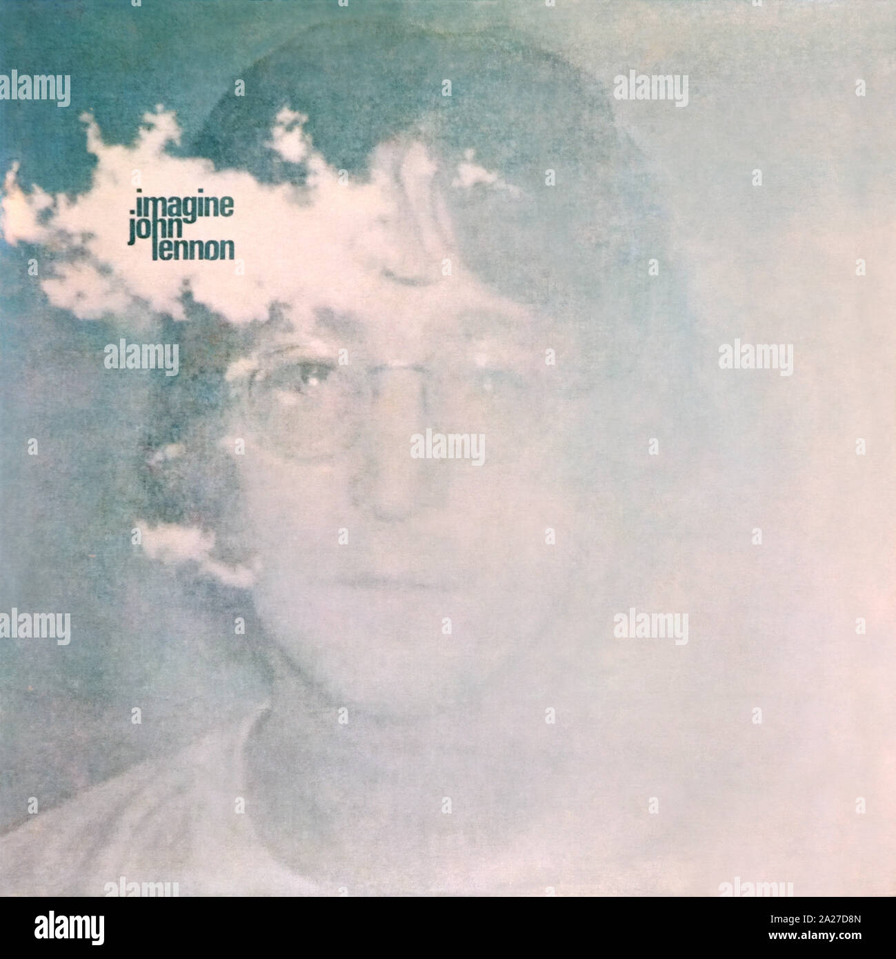 John Lennon - portada original del álbum de vinilo - Imagine - 1971 Foto de stock