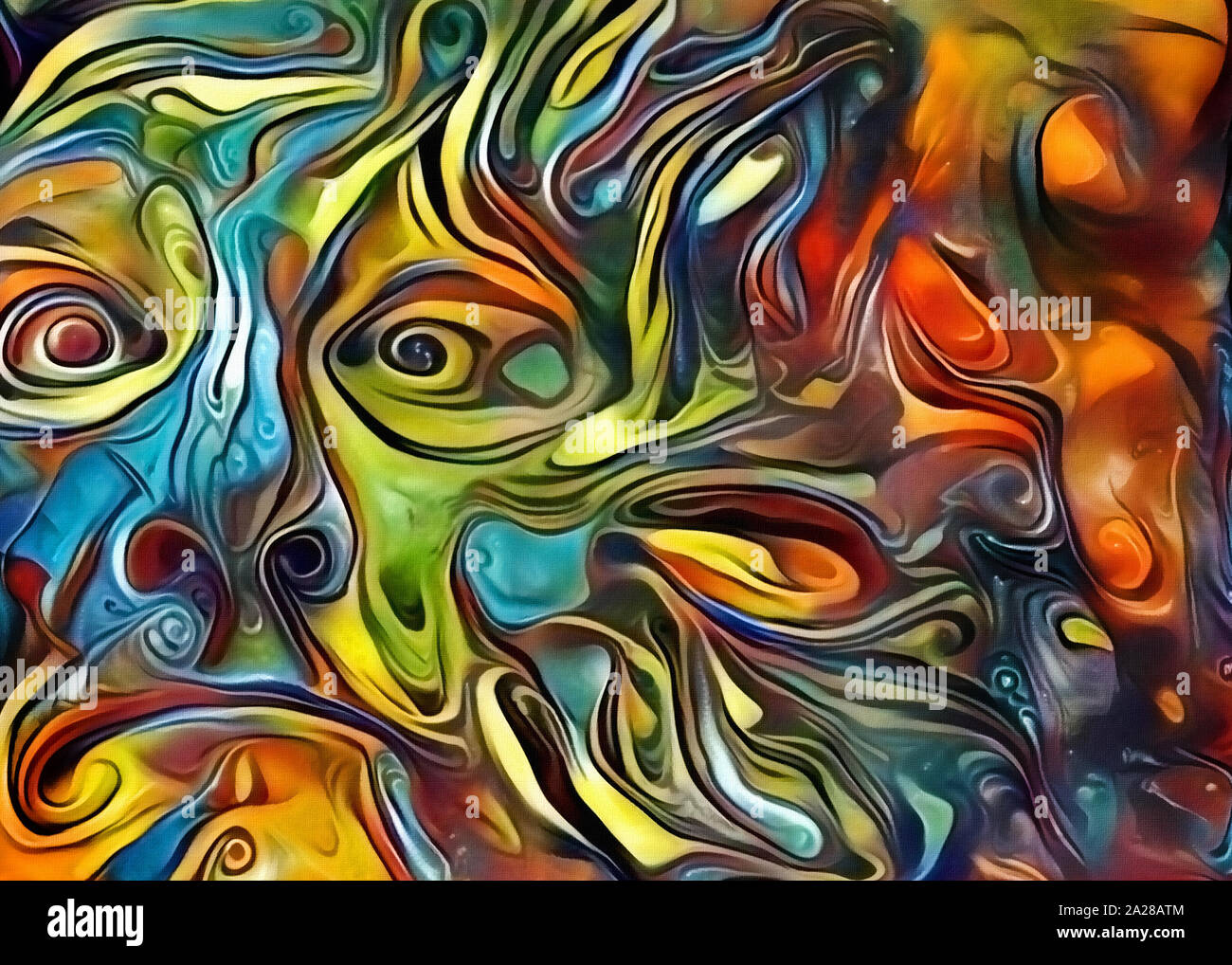 La pintura abstracta de colores vivos. Cara de hombre Fotografía de stock -  Alamy