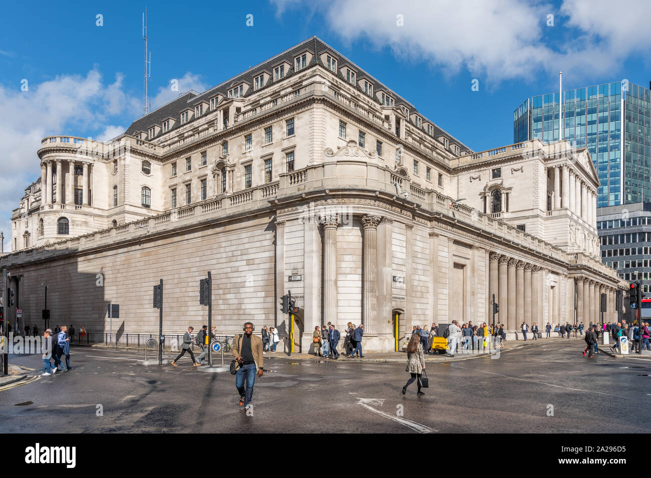 Edificio del Banco de Inglaterra, Threadneedle Street, London, EC2 Foto de stock
