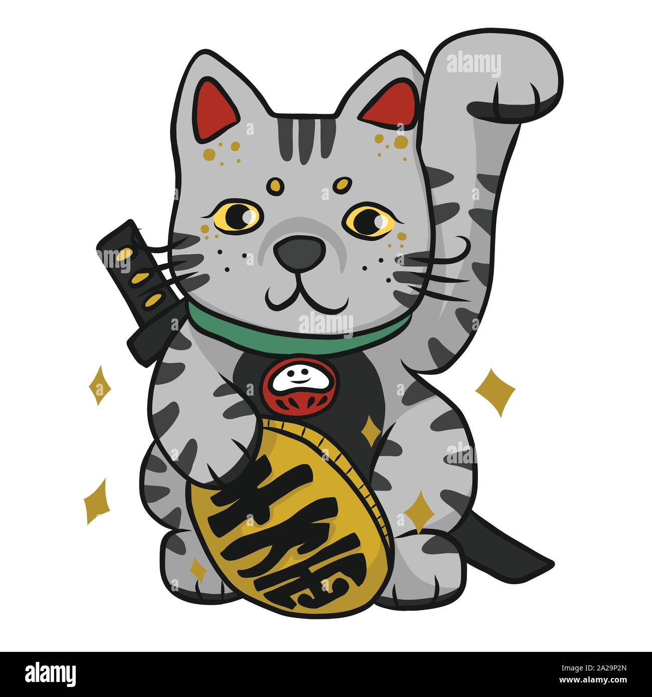Samurai Tabby Lucky cat con palabra japonesa significa dibujos animados afortunados ilustración vectorial Imagen Vector de stock - Alamy Samurai Tabby Lucky cat con palabra japonesa significa dibujos animados afortunados ilustración vectorial Imagen Vector de stock - Alamy