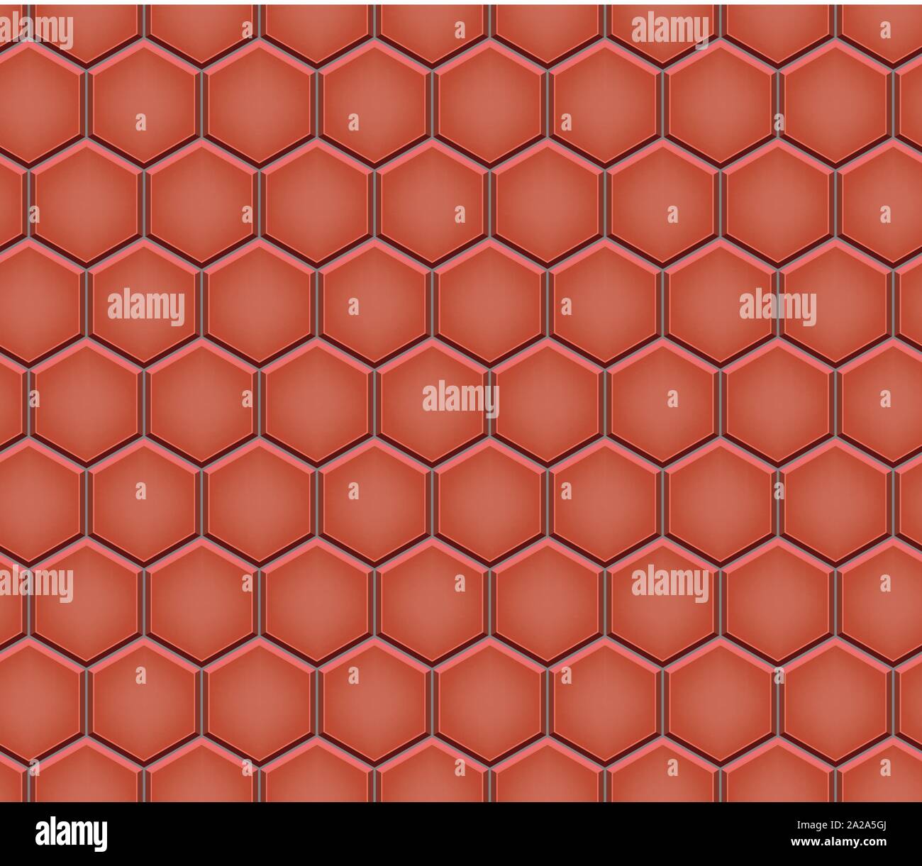 Patrón sin fisuras del pavimento de adoquines hexagonales Ilustración del Vector