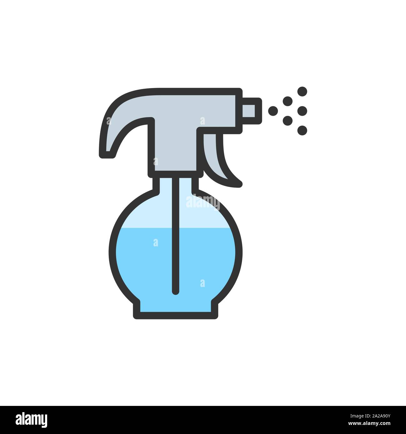 Pulverizador de vector, rociadores, botella de spray de agua color plano  icono de línea Imagen Vector de stock - Alamy