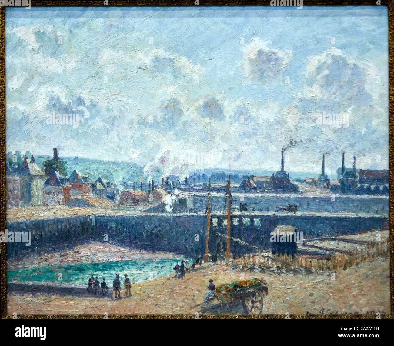 '''Dieppe, bassin Duquesne. Marée basse, soleil, matin'' de 1902, Camille Pissarro (1830-1903), Musée d'Orsay, París, Francia, Europa Foto de stock