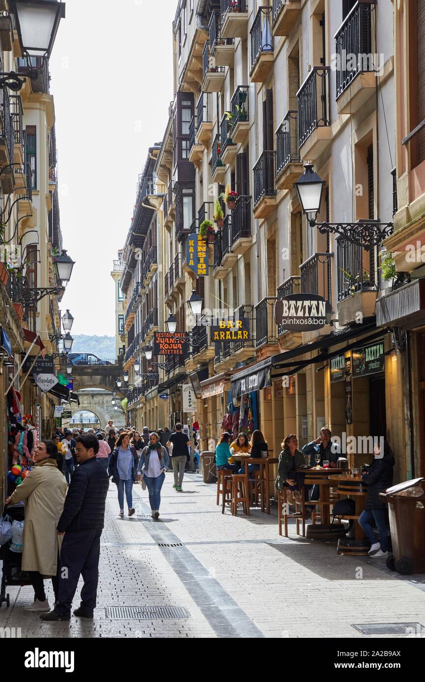 Calle Puerto, Ciudad Vieja, San Sebastián, Donostia, Gipuzkoa, País Vasco,  España, Europa Fotografía de stock - Alamy
