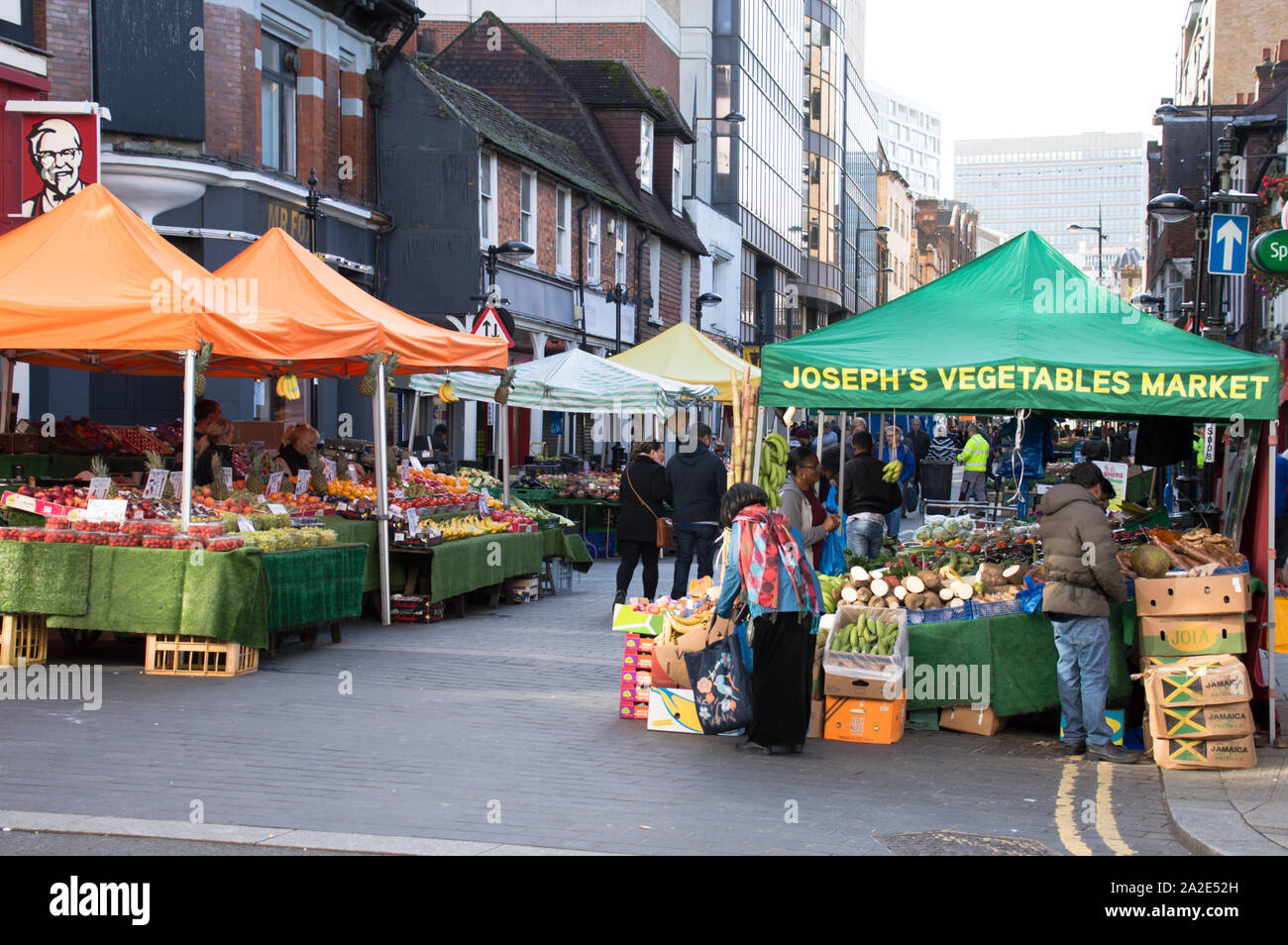 El Croydon histórico mercado de la calle surrey Foto de stock