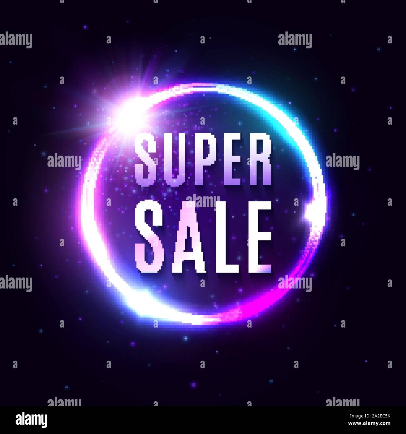Super Venta Banner Tubo De Luz De Neon De Fondo Imagen Vector De Stock Alamy