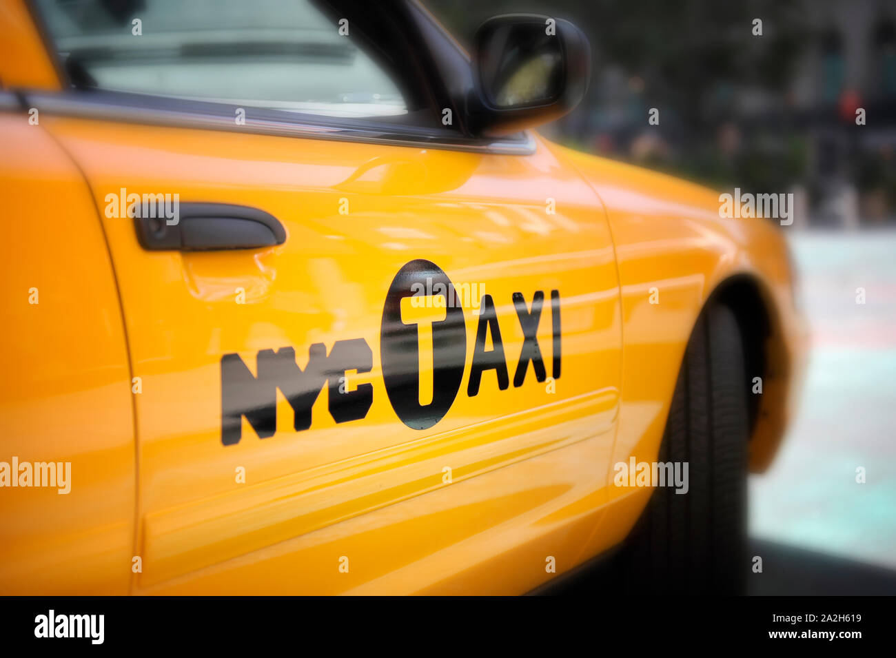 Close-up de un taxi de Nueva York Foto de stock