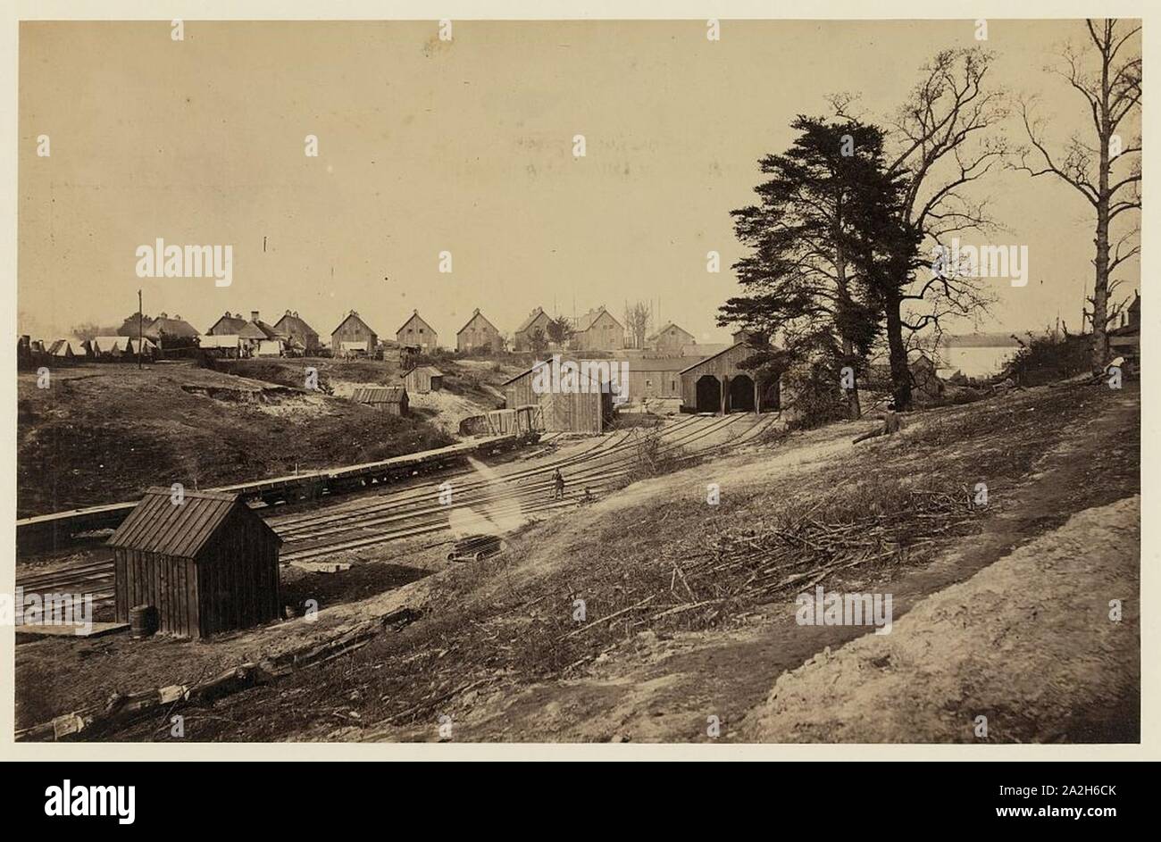 Casa del motor en el punto de la ciudad, VA., 1 de septiembre de 1864 Foto de stock