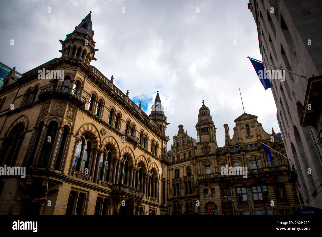 Edificios góticos en Manchester, Reino Unido Foto de stock