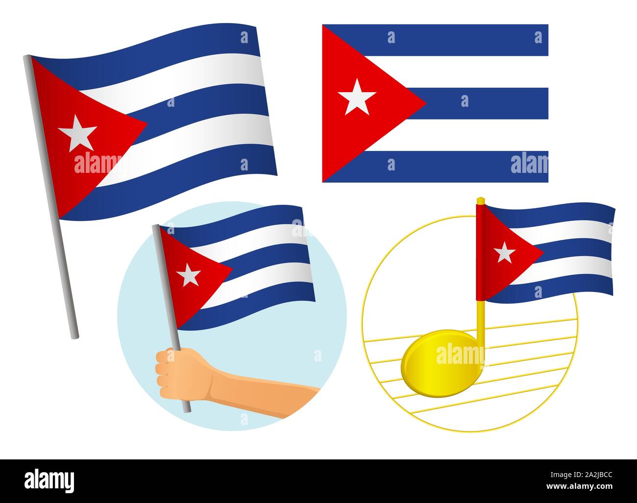 Vector Ilustración De República De Cuba Bandera 35763130 Vector En Vecteezy