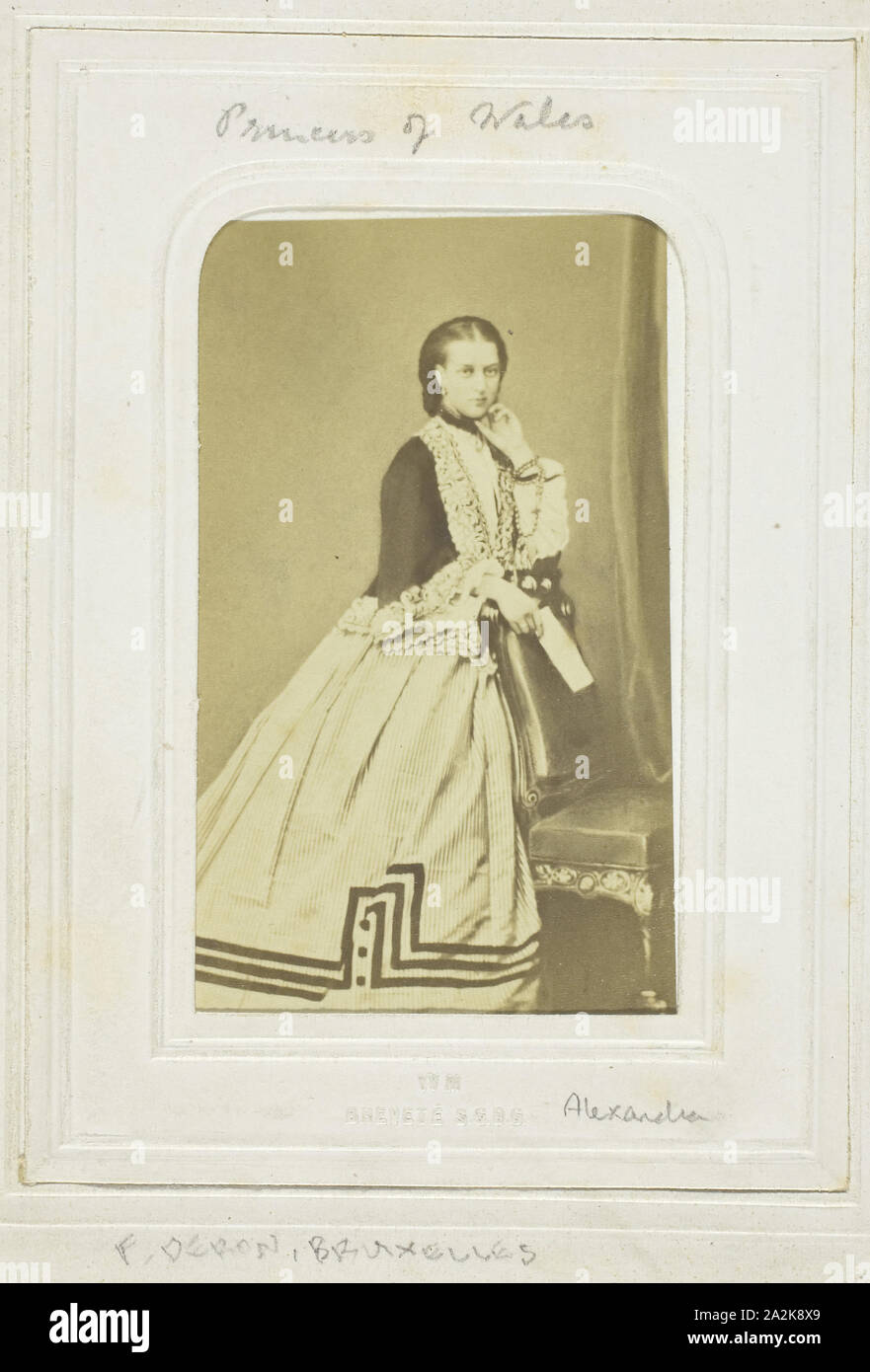 La Princesa de Gales, 1860-69, F. Deron, Belga, 1819, 1876, Bélgica,  albúmina, impresión de 8,9 × 5,4 cm (image/papel), 10,1 × 6,2 cm (monte  Fotografía de stock - Alamy