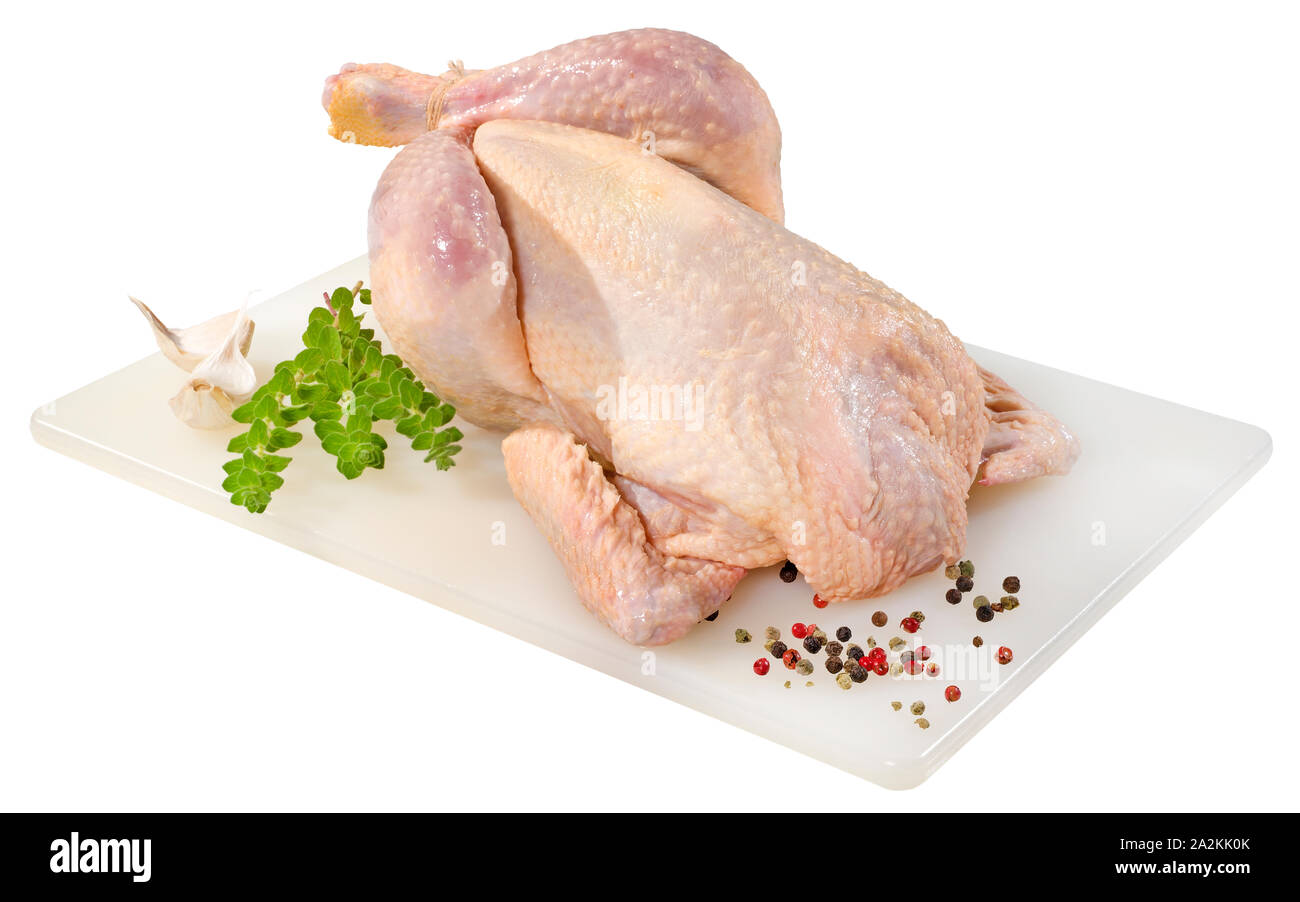 Pollo fresco con especias Foto de stock