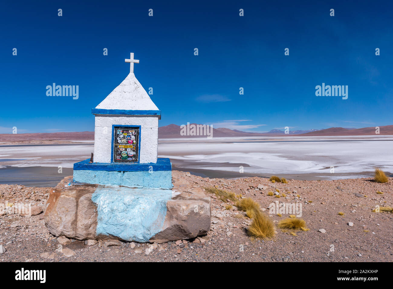 A lo largo de la carretera nacional desde San Pedro de Atacama, Chile, a la ciudad fronteriza Argentina de Jama, República de Chile, América Latina Foto de stock
