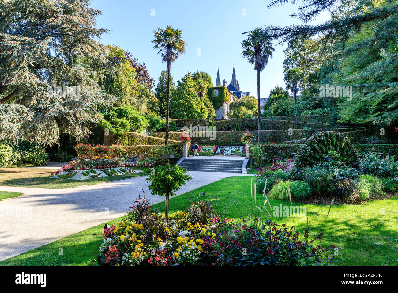 Francia, Manche, Cotentin, Coutances, el Jardin des plantes // Francia, Manche (50), de Cotentin, Coutances, Le Jardin des plantes Foto de stock