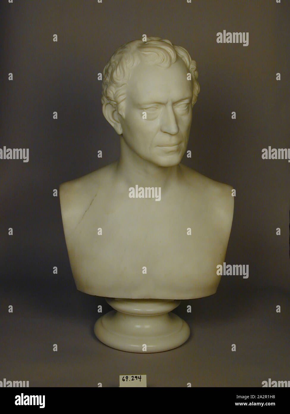 Hiram Powers, americana, 1805-1873, Edward Everett, modelo 1841, tallados de ca. 1855, mármol, total: 26 1/4 × 15 × 11 pulgadas (66,7 × 38,1 × 27,9 cm Foto de stock