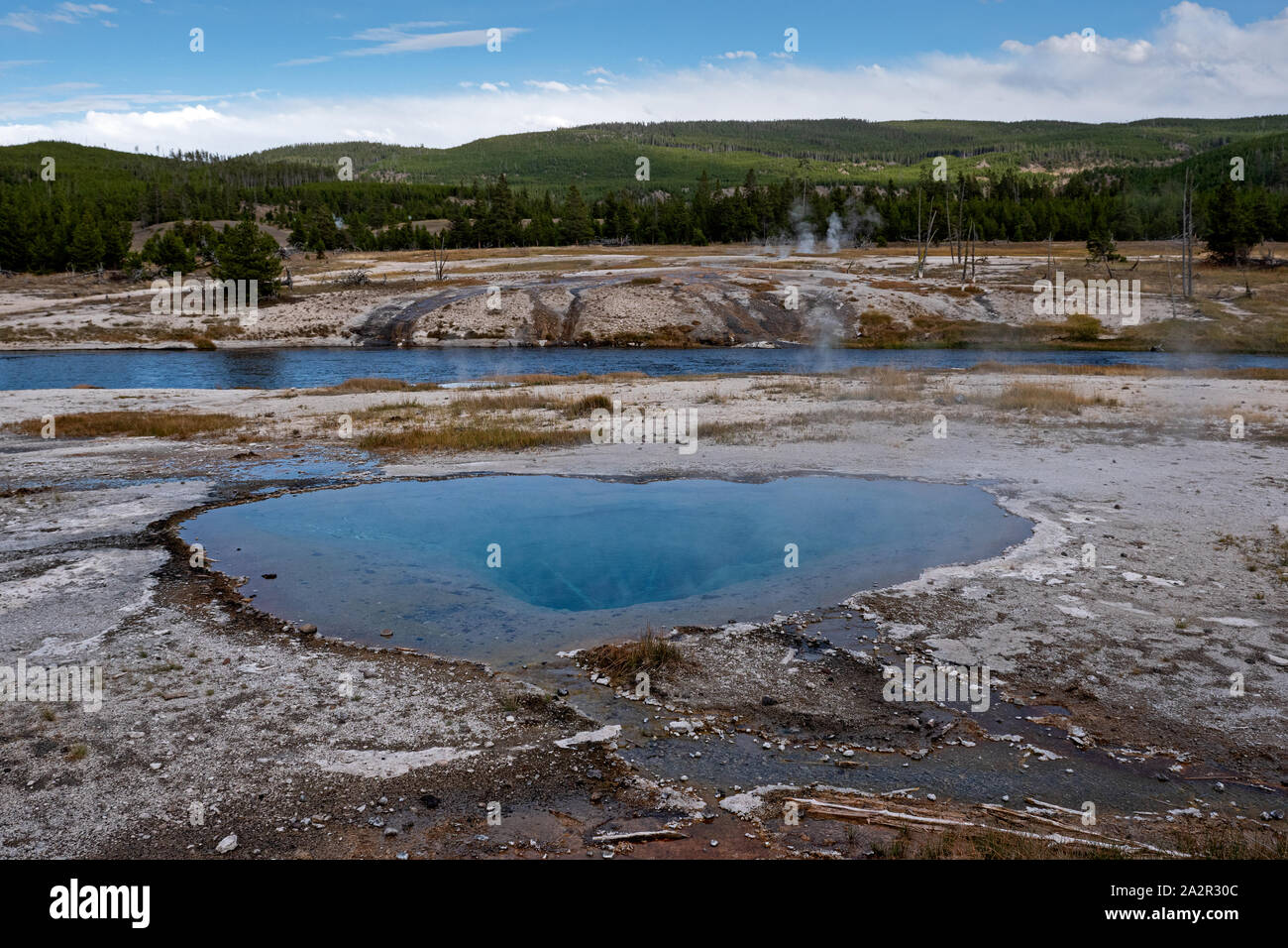 Hot Spring, Midway Geyser Basin, Yellowstone, Wyoming Foto de stock