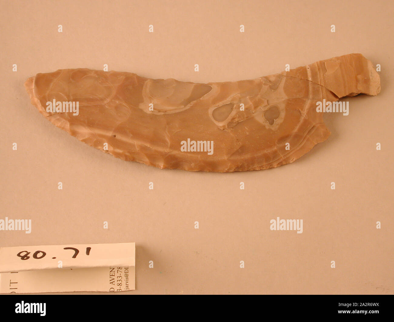Los egipcios, cuchilla, 26ª/21ª siglo A.C., astillados Chert, 5 3/4 x 2 3/8 x 3/8 in. (14,6 x 6 x 1,0 cm. Foto de stock