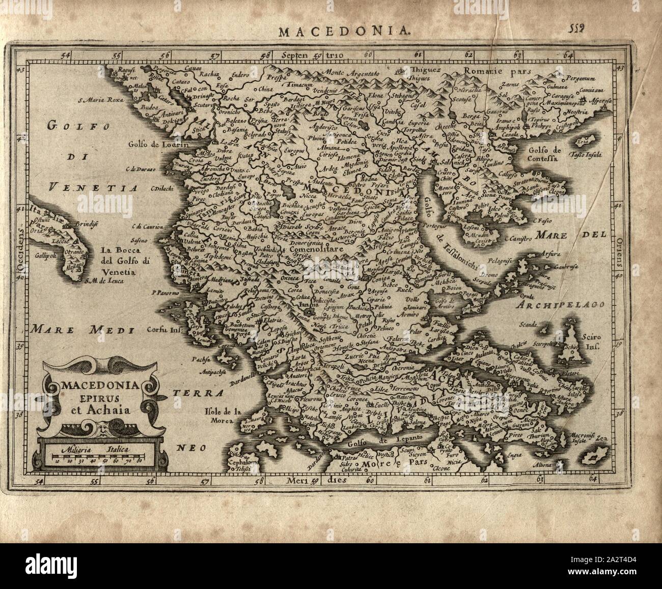 Macedonia, Epiro, Grecia, Mapa de Macedonia, Epiro y Acaya, Fig. 120