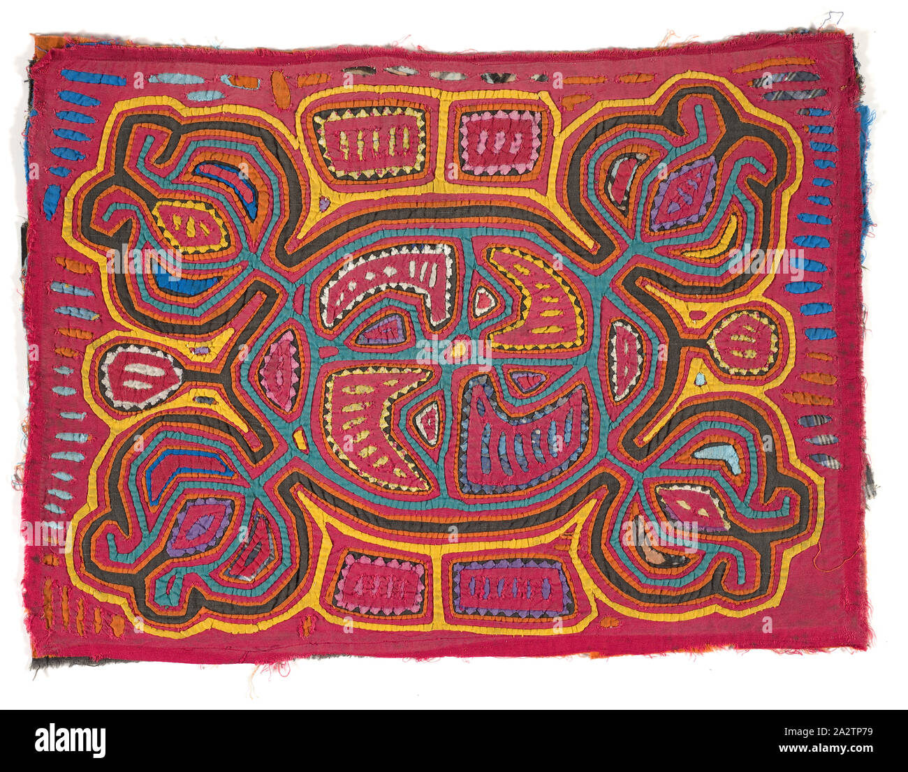 Panel Camiseta (Mola), pueblo Kuna, alrededor de 1950, appliqued cotton, ninguna medida detalles., Textil y Moda artes Foto de stock