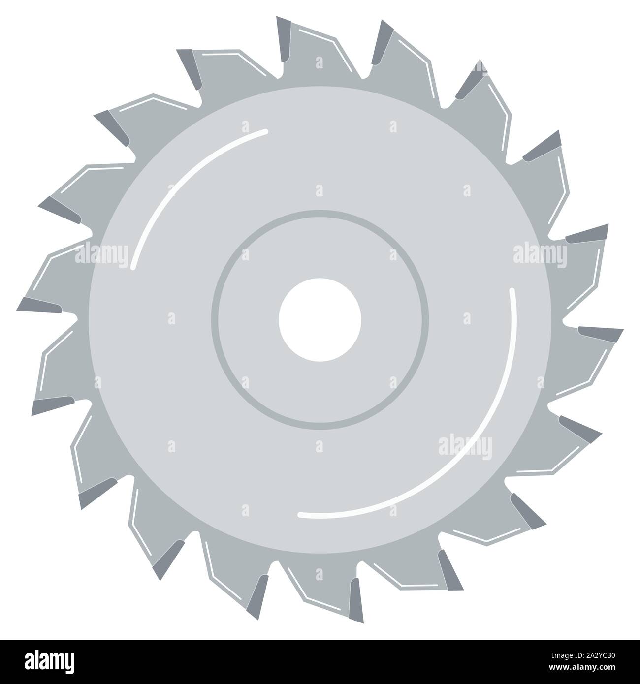 Hoja de sierra circular disco para madera, metal diseño plano icono vectorial sobre fondo blanco Imagen Vector de stock - Alamy