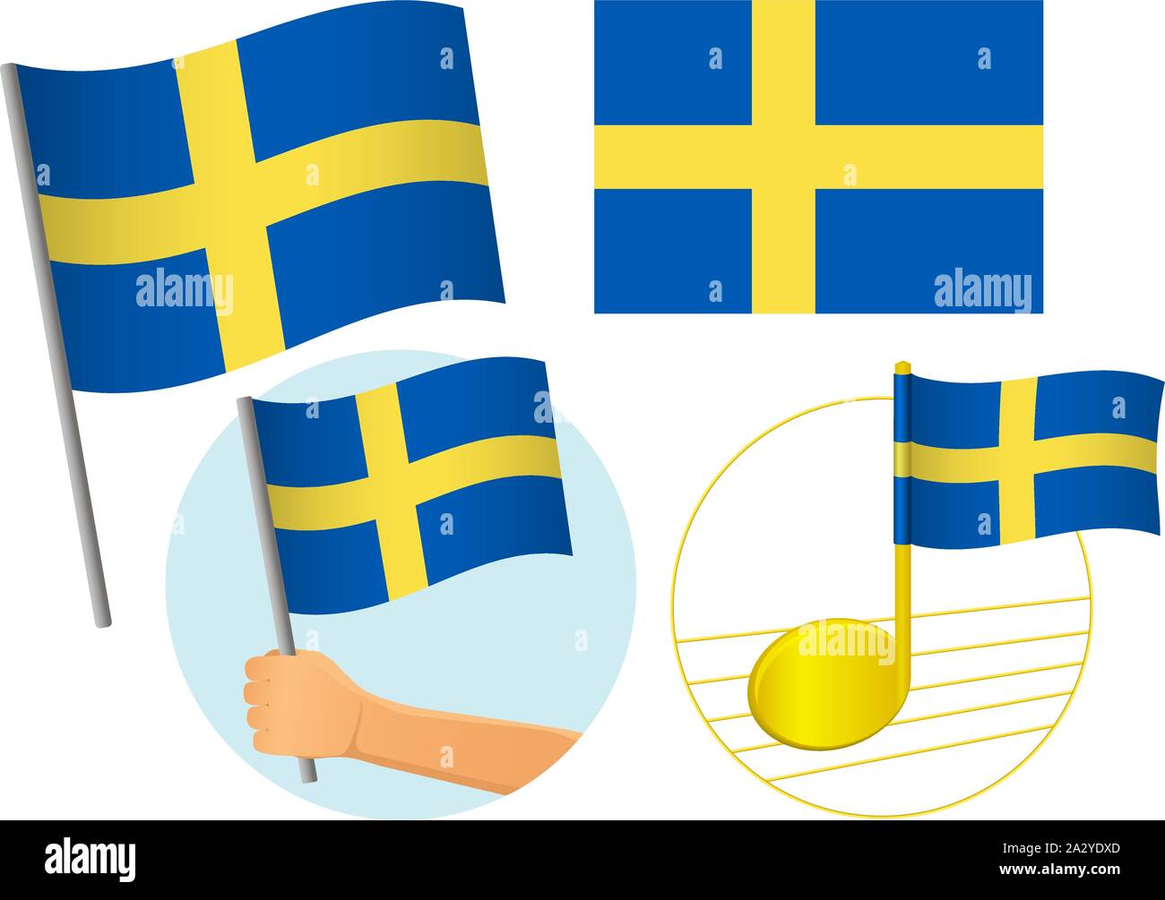 Icono de la bandera de Suecia. La bandera nacional de Suecia ...