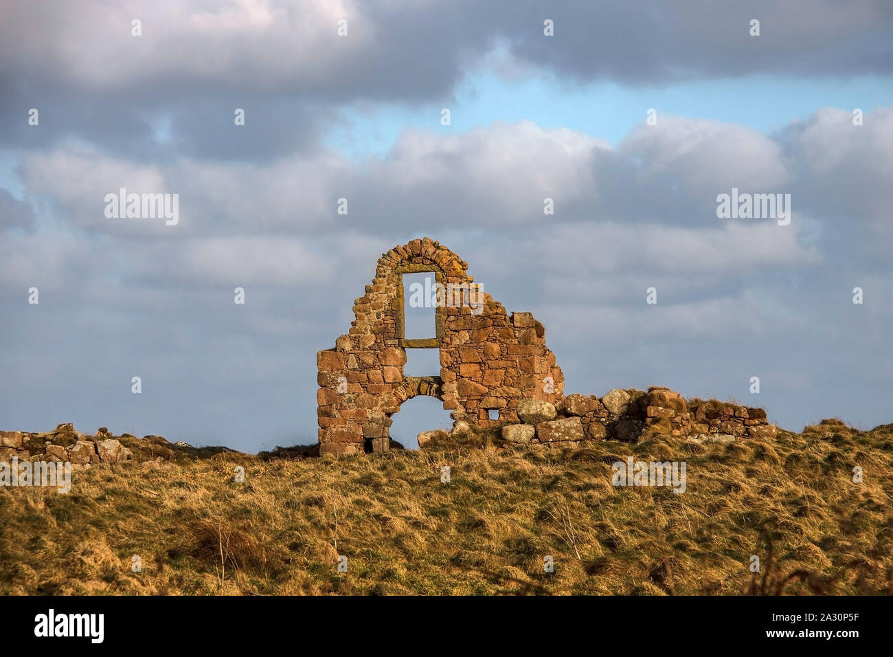 Ruinas del castillo de Boddam, aberdeenshire, Escocia, Reino Unido Foto de stock