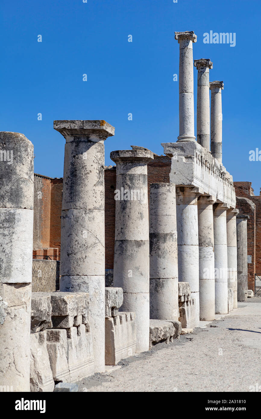 El Foro, Pompeya Foto de stock