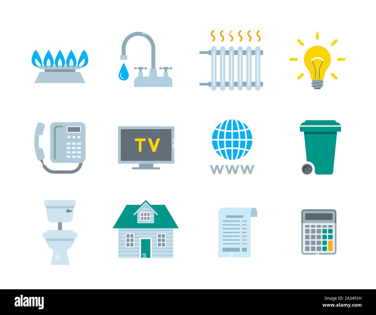 Factura de la luz Imágenes vectoriales