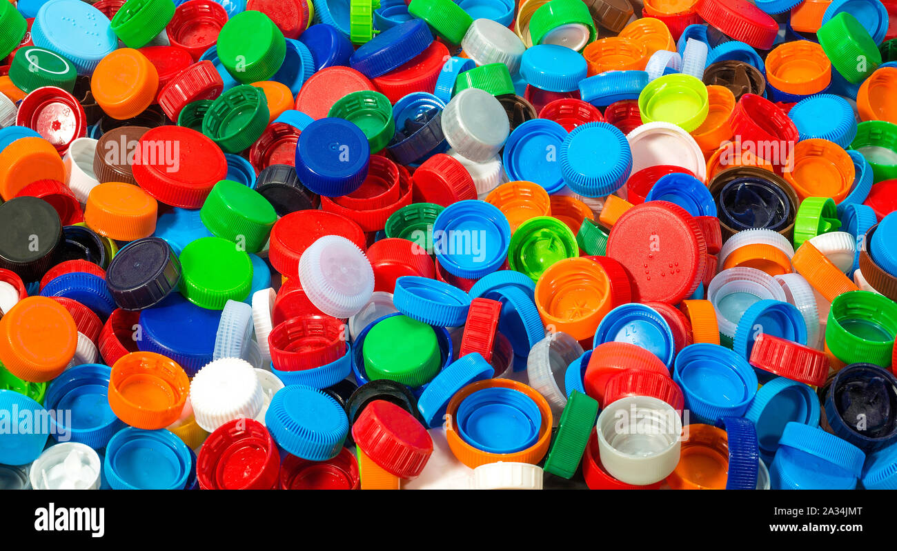 Color de fondo tapas de plástico Foto de stock