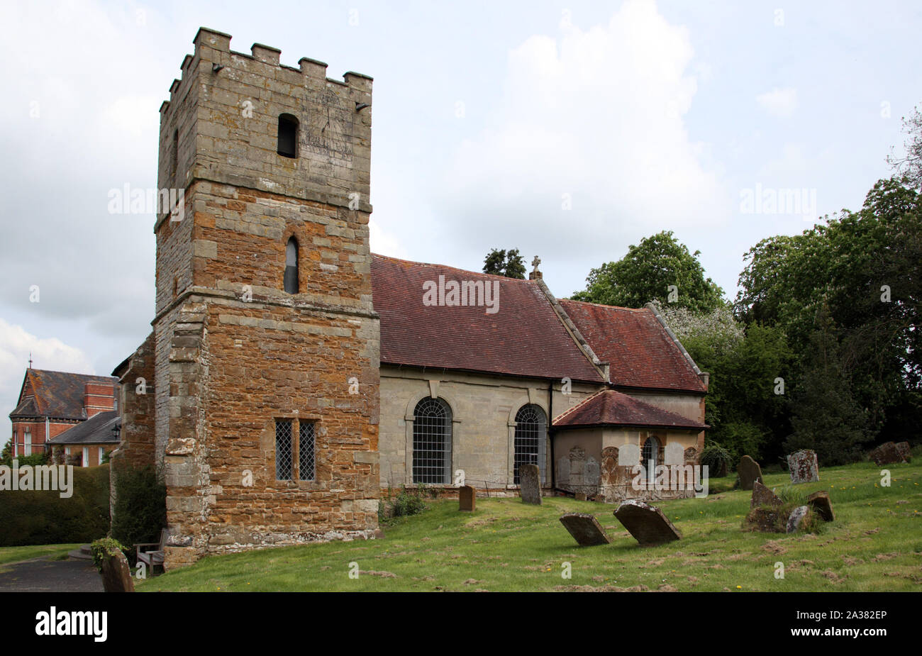 Iglesia de San Nicolás, Loxley, Warwickshire Foto de stock