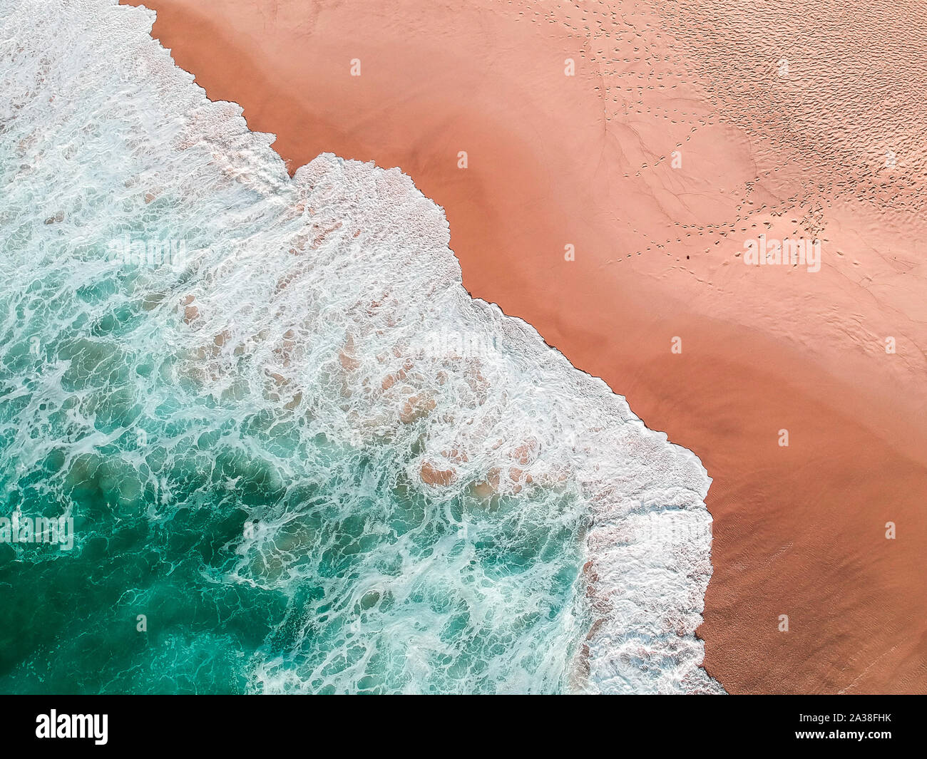 Vista aérea de Bronte Beach, New South Wales, Australia Foto de stock