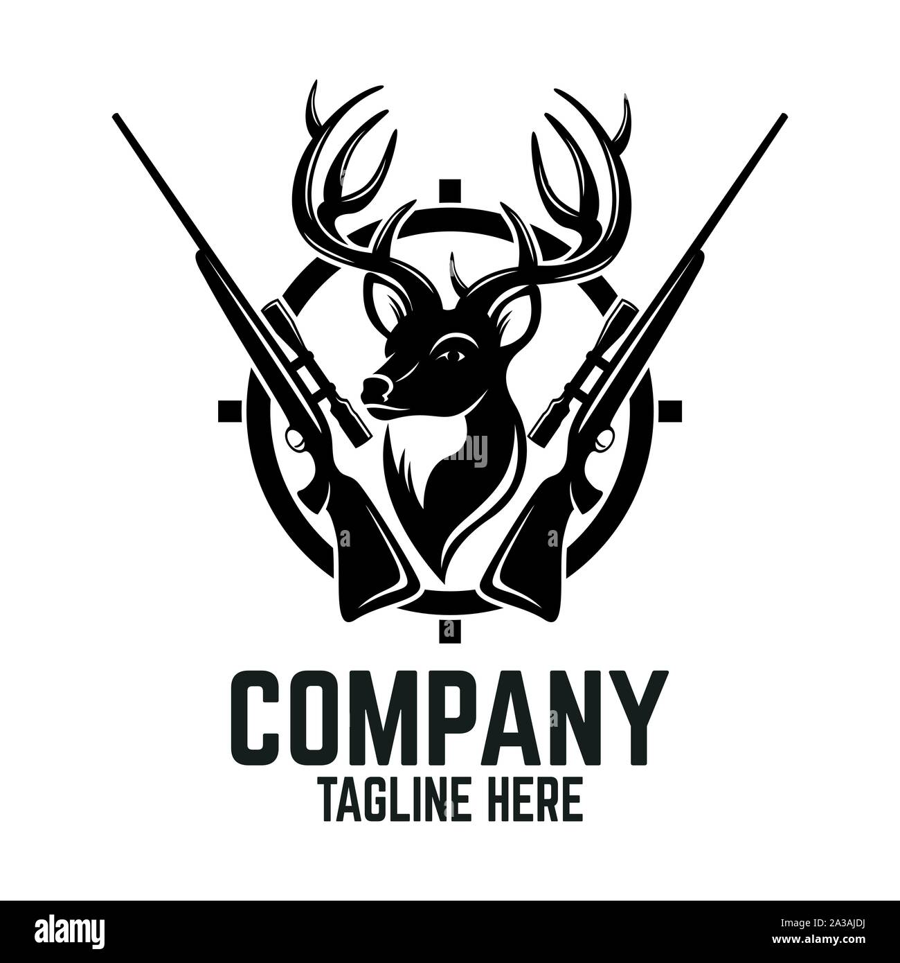 Logotipo de la caza de ciervo Imagen Vector de stock Alamy