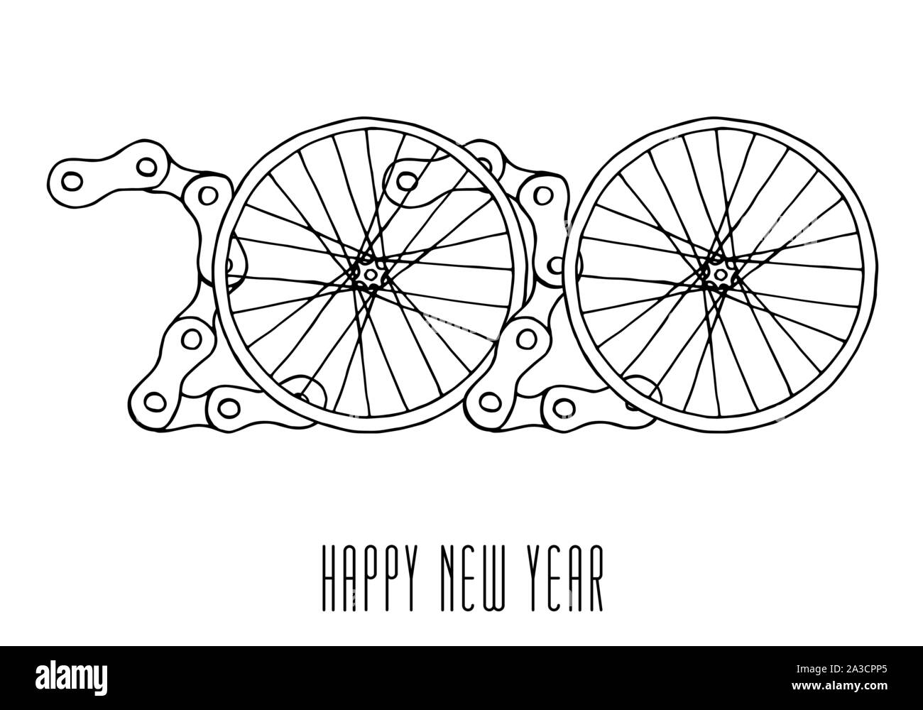 Resultado de imagen de feliz años 2020 bicicletas"