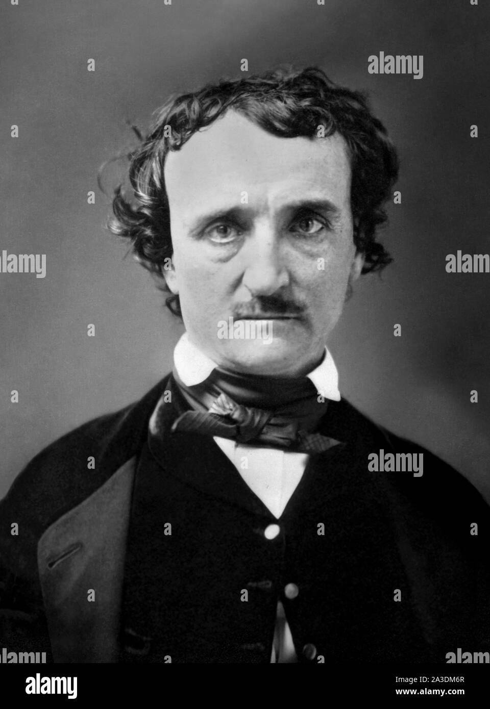 Edgar Allan Poe (nacido Edgar Poe; 1809-1849), a partir de un daguerrotype, c.1849 Foto de stock