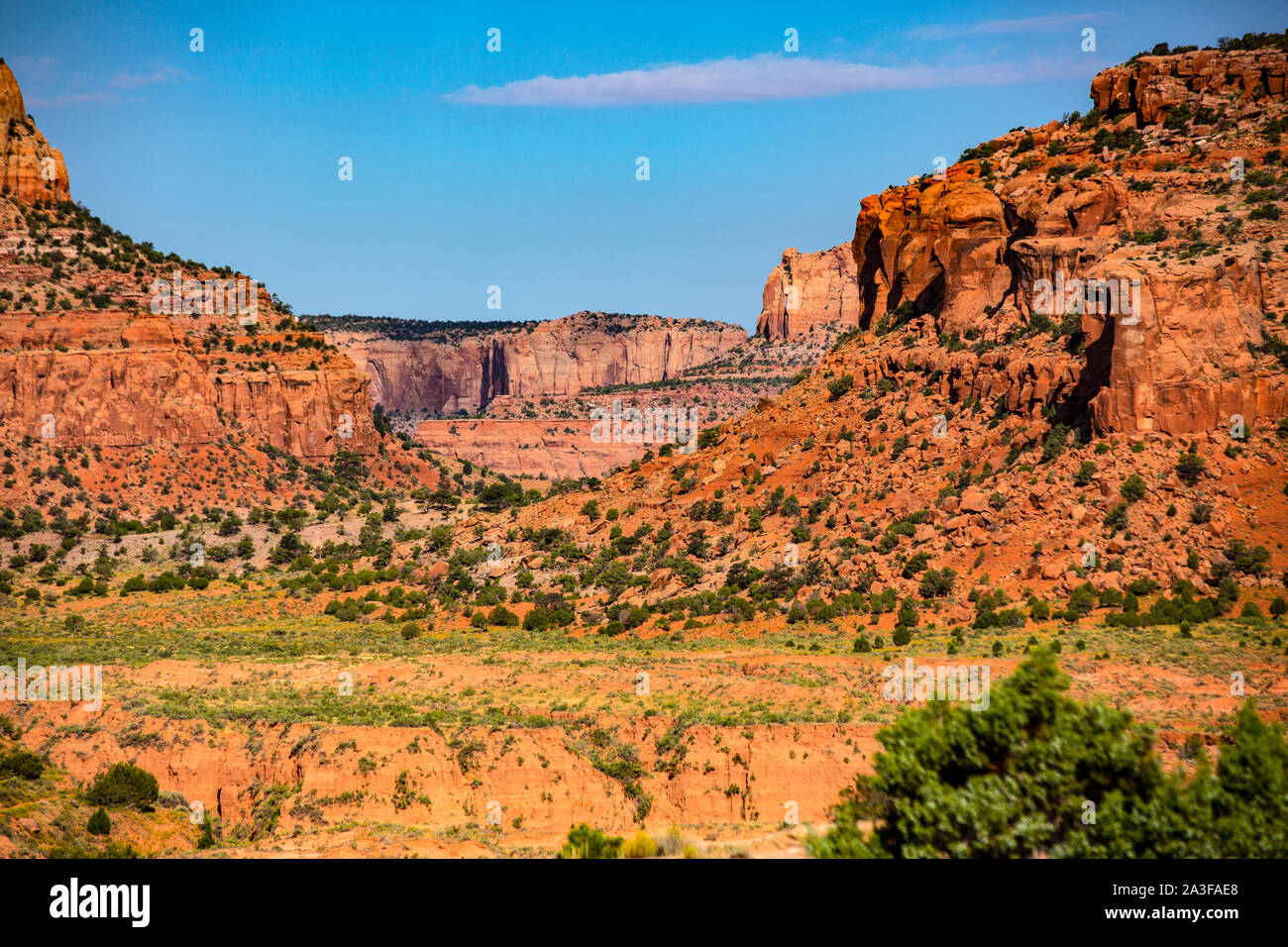 Felsformationen in der Wüste des Monument Valley en Utah / EE.UU. Foto de stock