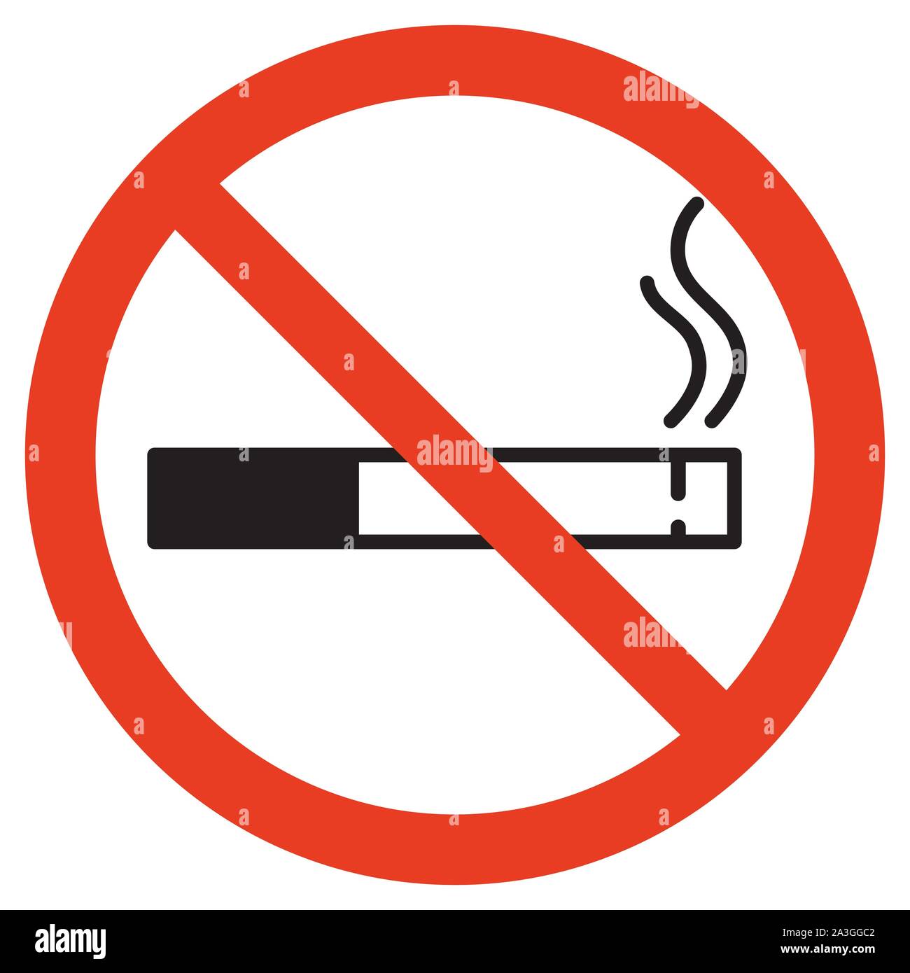Señales de prohibido fumar. Dejar de fumar el símbolo. Ilustración  vectorial aislado sobre fondo blanco Imagen Vector de stock - Alamy
