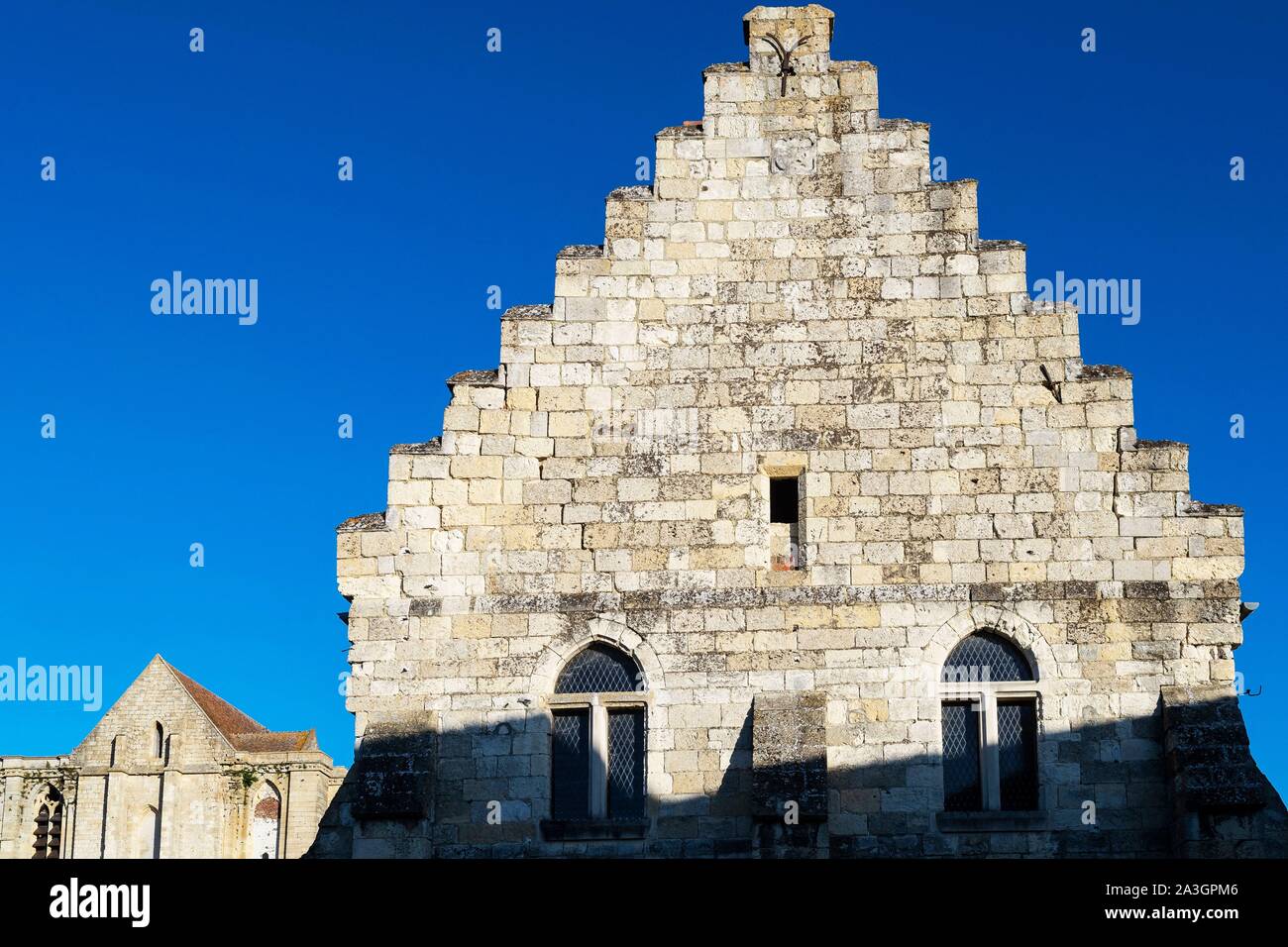 Francia, Oise, abadía de Saint Martin aux Bois, edificio secundario Foto de stock