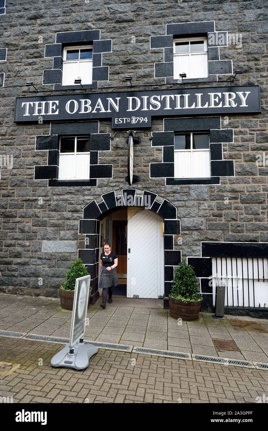 Reino Unido, Escocia, Highland, Argyll and Bute, destilería de whisky Oban. Foto de stock