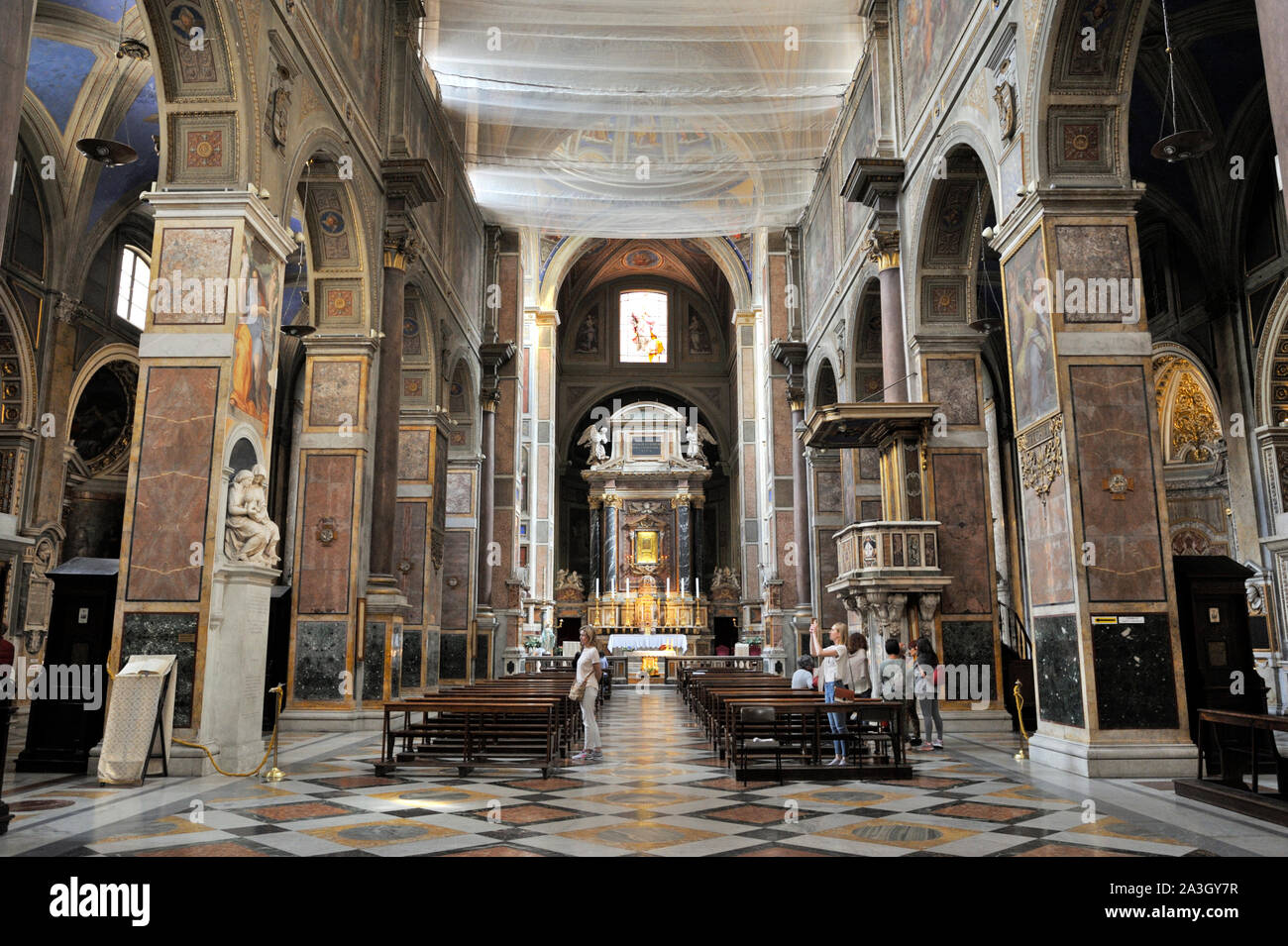 Italia, Roma, la basílica di Sant'Agostino Foto de stock