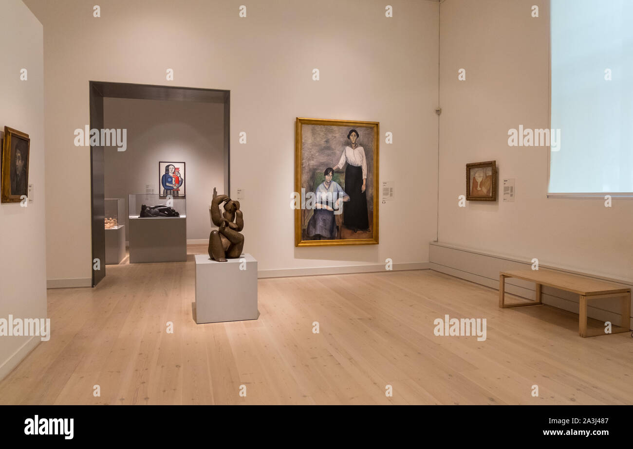 Copenhague, Dinamarca - Mayo 04, 2019: el interior de la Galería Nacional de Dinamarca, Statens Museum for Kunst, Copenhague, Dinamarca Foto de stock