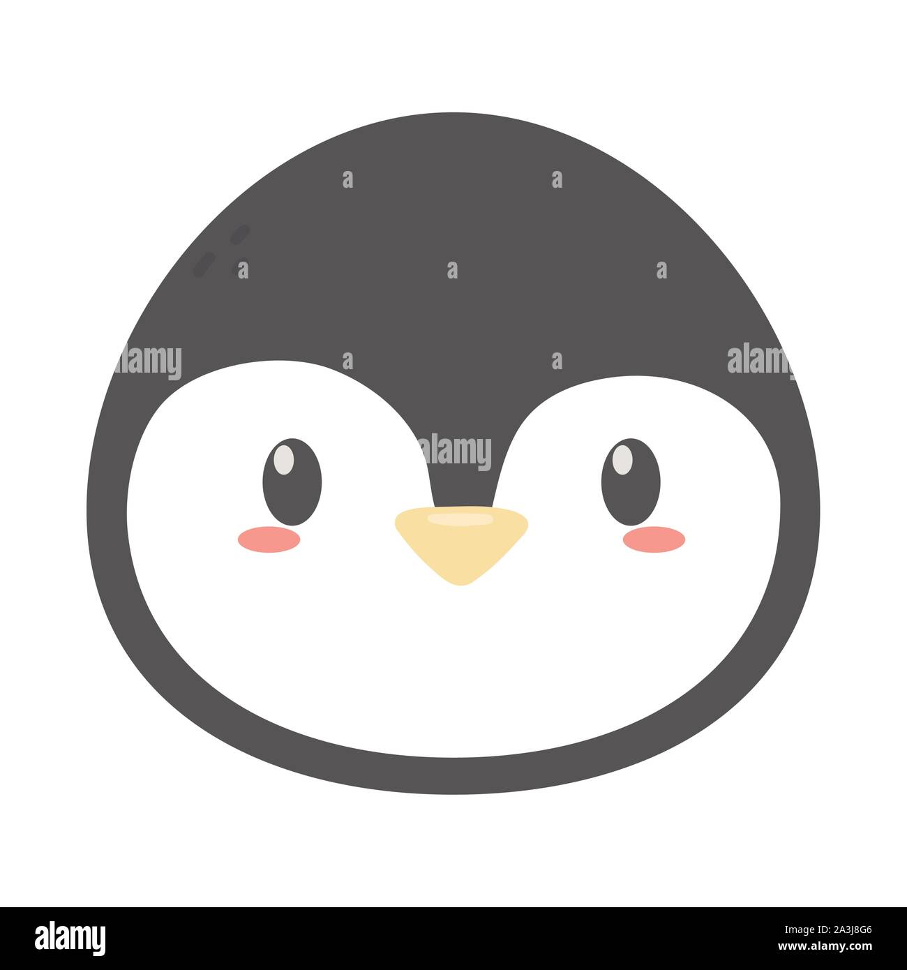 Cara de ping ino animal polar icono aves ilustraci n vectorial