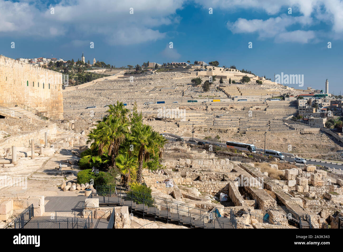 El Monte del Templo en la Ciudad Vieja de Jerusalén, Israel. Foto de stock