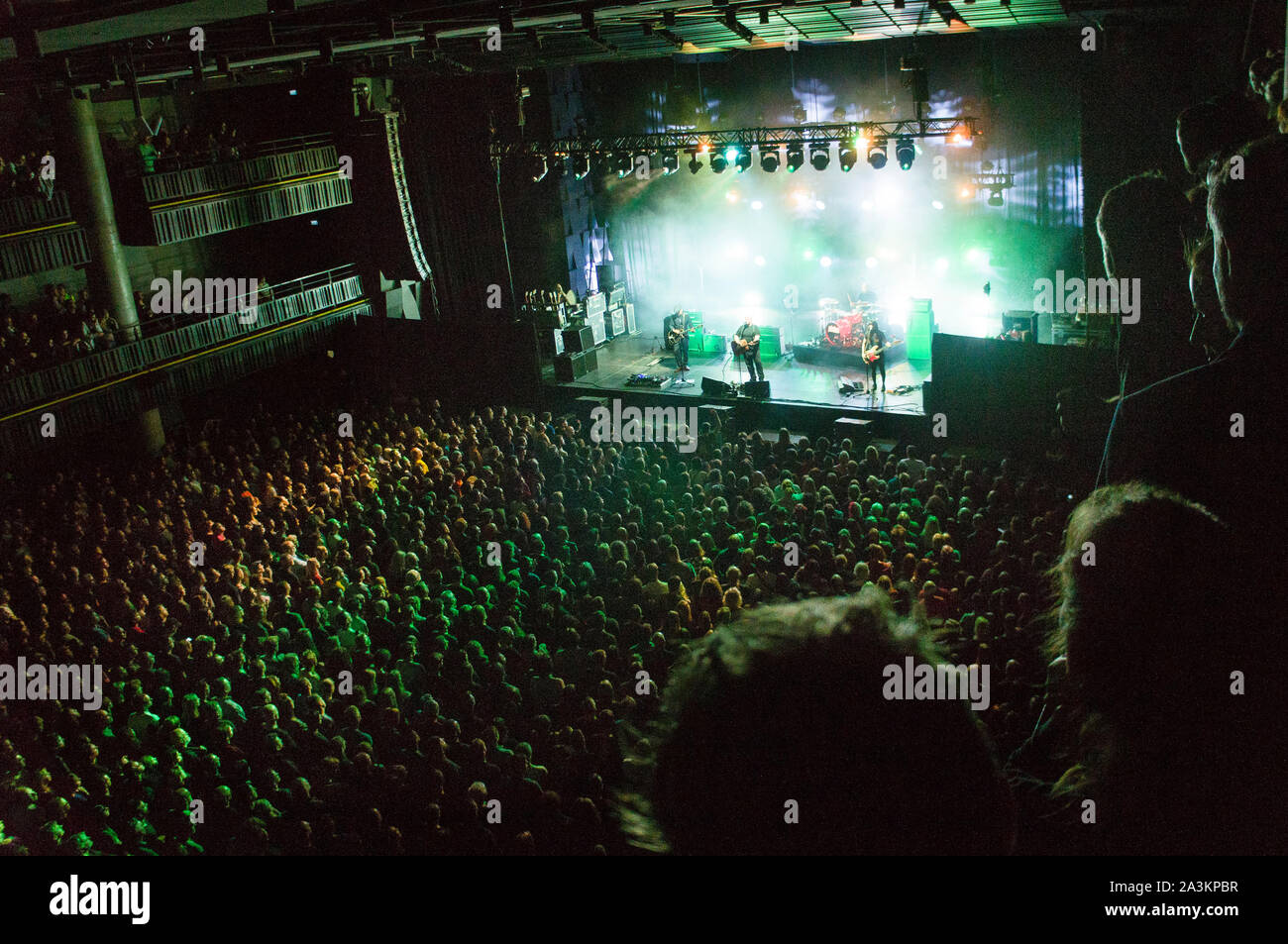 Banda estadounidense de rock alternativo Pixies presenta su nuevo álbum bajo el Foro en Eyrie Karlin hall en Praga, República Checa, el martes, 8 de octubre Foto de stock