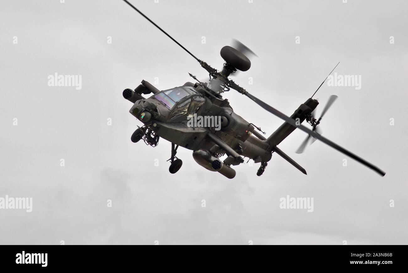Army Air Corps WAH-64D Apache helicóptero de ataque aerotransportado en el Royal International Air Tattoo 2019 Foto de stock